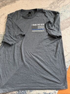 I Back The Blue Gray Short-Sleeve Tee